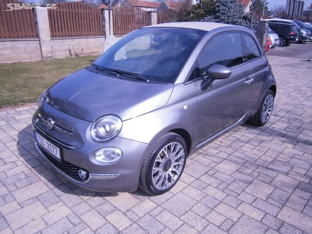 FIAT 500C ŠEDÁ METAL 2020 HYBRID MANUÁL 69718 KM